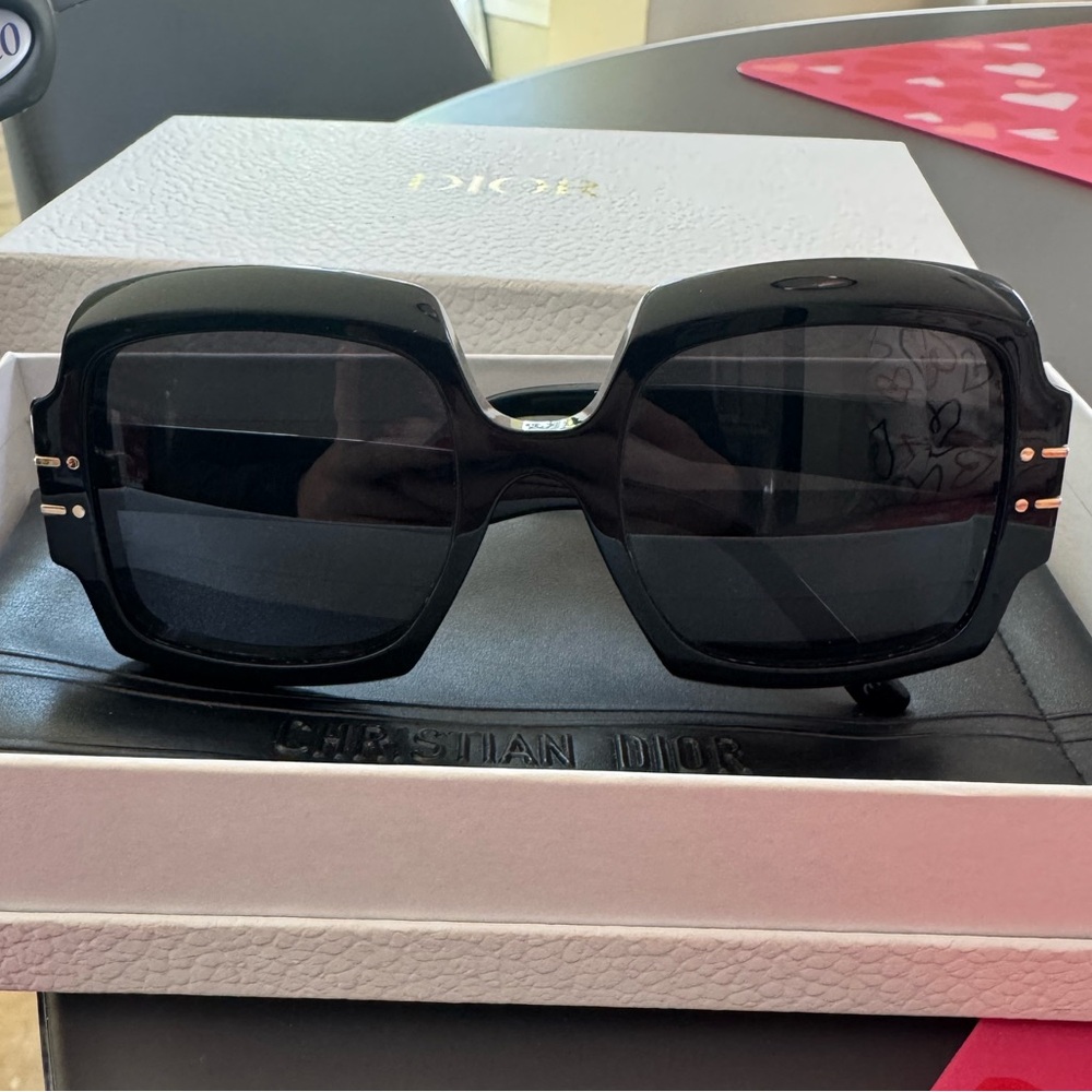 Dior DIORSIGNATURE S1U Smoke Square Ladies Sunglasses